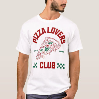 Camiseta Pizza Lovers Club Funny Food Graphic