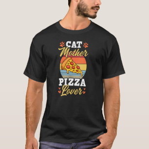 Camiseta Pizza Mãe Gato Dia das Mães