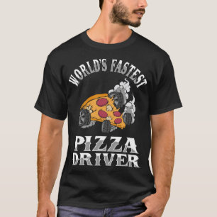 Camiseta Pizza mais rápida do mundo Entrega de pizza engraç