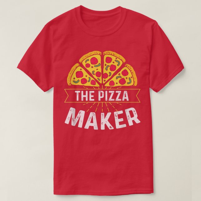 Camiseta Pizza Maker, Engraçado Crus De Queijo De Comida Rá (Frente do Design)