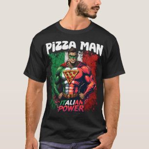 Camiseta Pizza Man Italiano SuperHero