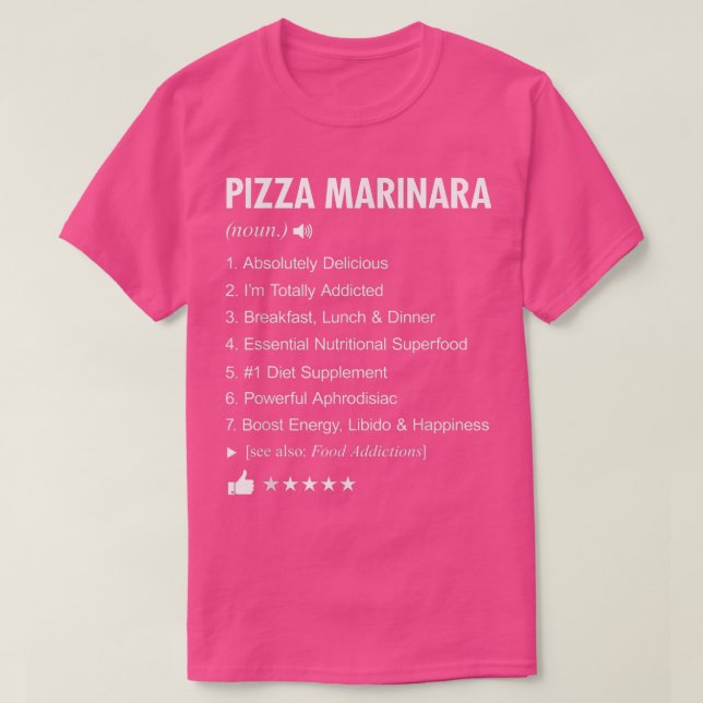 Camiseta Pizza Marinara Definição Que Significa Engraçada (Frente do Design)