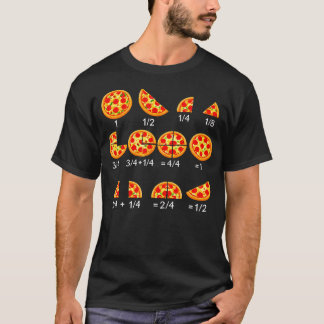 Camiseta Pizza Matemática Fração De Volta à Escola Professo