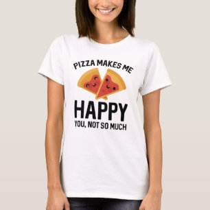 Camiseta Pizza Me Faz Feliz