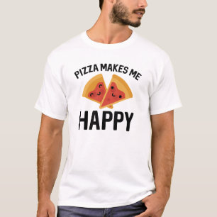 Camiseta Pizza Me Faz Feliz