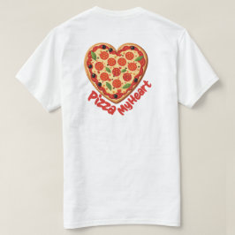 Camiseta Pizza Meu Coração Pizza em Forma De Coração
