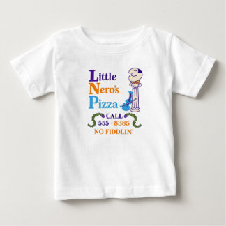 Camiseta Pizza Minimal Little Nero