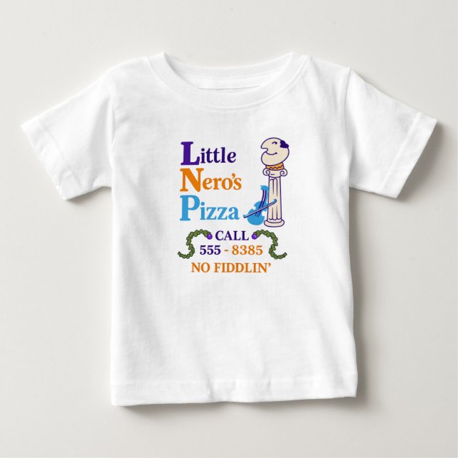 Camiseta Pizza Minimal Little Nero (Frente)