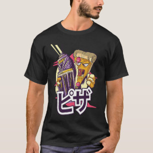 Camiseta Pizza Monster Japonês Kaiju, bizarro giro
