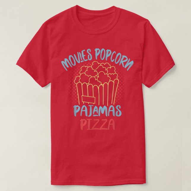 Camiseta Pizza Movie Lover Popcorn (Frente do Design)