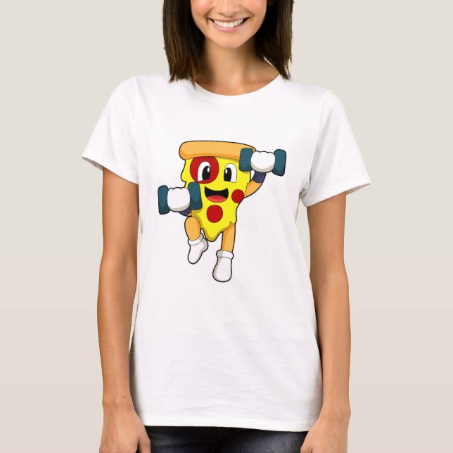 Camiseta Pizza na Malhação com Dumbbels (Frente)