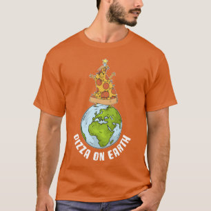 Camiseta Pizza Na Terra Presente De Natal Engraçado Comida 