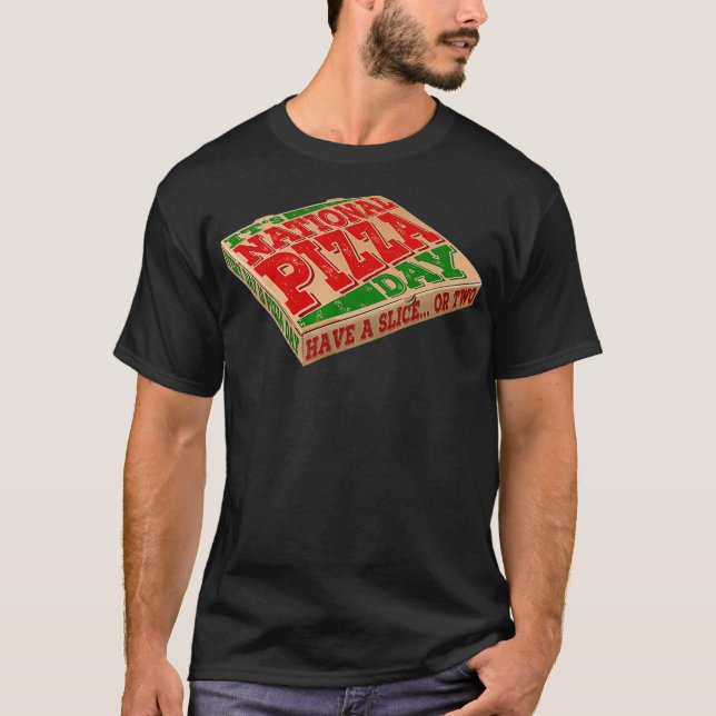 Camiseta Pizza Nacional Caixa de Entrega Queijo Pepperoni (Frente)