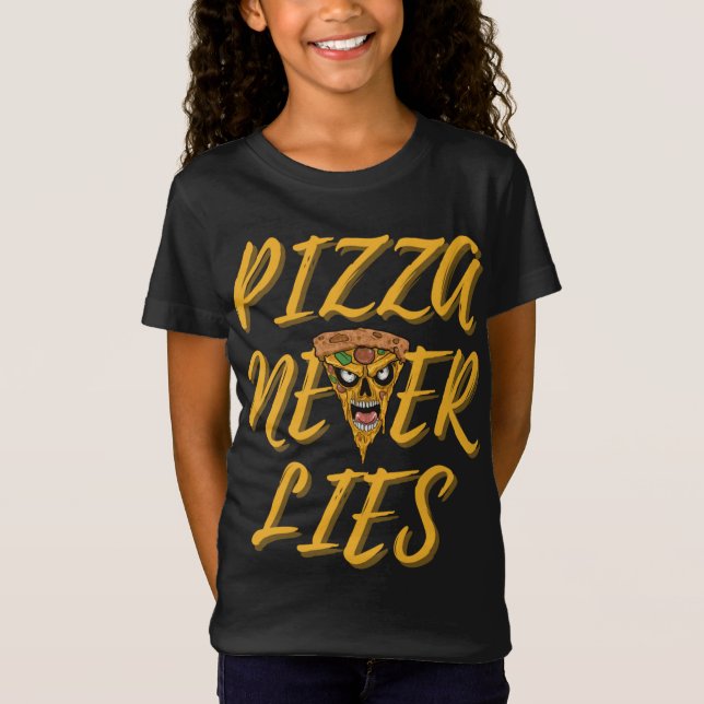 Camiseta Pizza Nunca Mente (Frente)