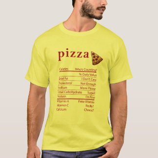 Camiseta Pizza Nutrition Facts Funny Thanksgiving Christmas