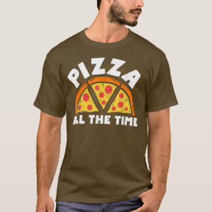 Camiseta Pizza O Tempo Todo Comendo Pizza De Sobremesa De C