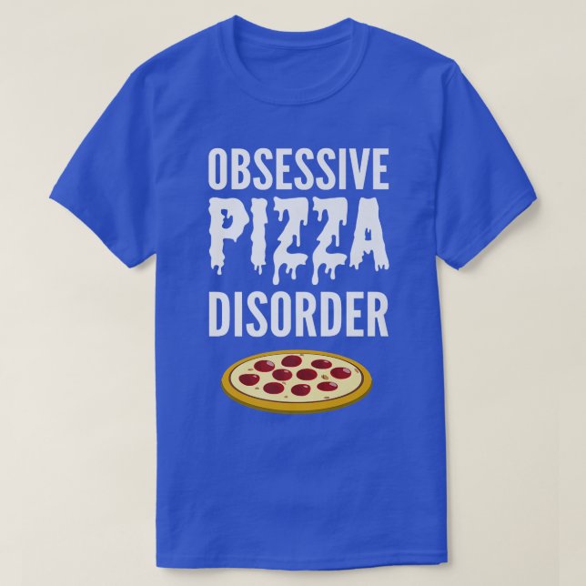 Camiseta Pizza Obsessiva Comendo Pizza Obcecada (Frente do Design)