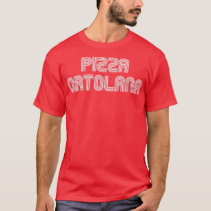Camiseta Pizza Ortolana Comida Lover Retro 70s 80s Engraçad
