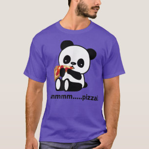 Camiseta Pizza, Panda, Panda Engraçada, Panda Comendo Pizza