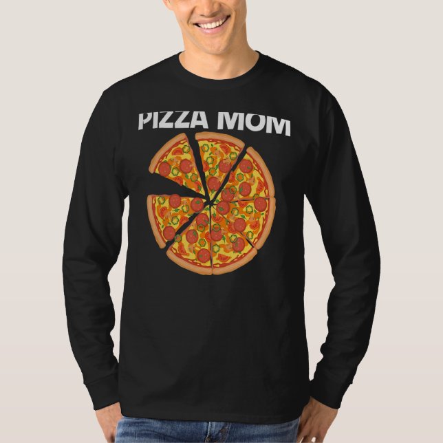 Camiseta Pizza Para Mãe Mãe Comida De Pizza Italiana (Frente)