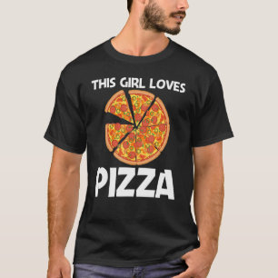 Camiseta Pizza Para Meninas Crianças Comida De Pizza Italia