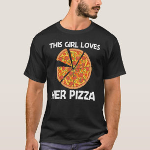 Camiseta Pizza Para Meninas Crianças Pizza Italiana Comida 