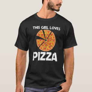 Camiseta Pizza Para Meninas Fatia de Pizza Italiana Infanti