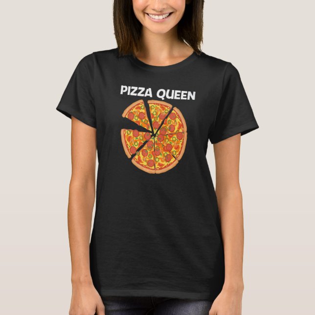 Camiseta Pizza Para Mulher Mãe Comida De Pizza Italiana (Frente)