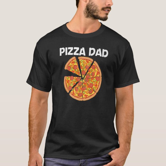 Camiseta Pizza Para Pai Padre Italiano Pizza Comida (Frente)