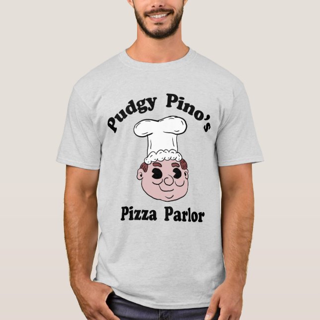 Camiseta Pizza Parlor de Pudgy Pino (Frente)