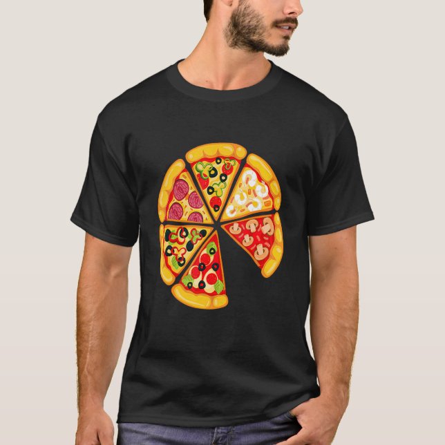 Camiseta Pizza Pie & Slice Pai E Son Matando Pizza Fathe (Frente)