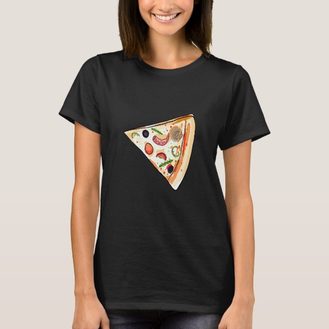 Camiseta Pizza Pie & Slice Pai E Son Matando Pizza Fathe (Frente)