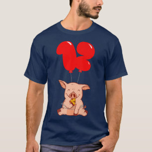 Camiseta Pizza Pig12 Birthdayboys Partido Balão 22574289
