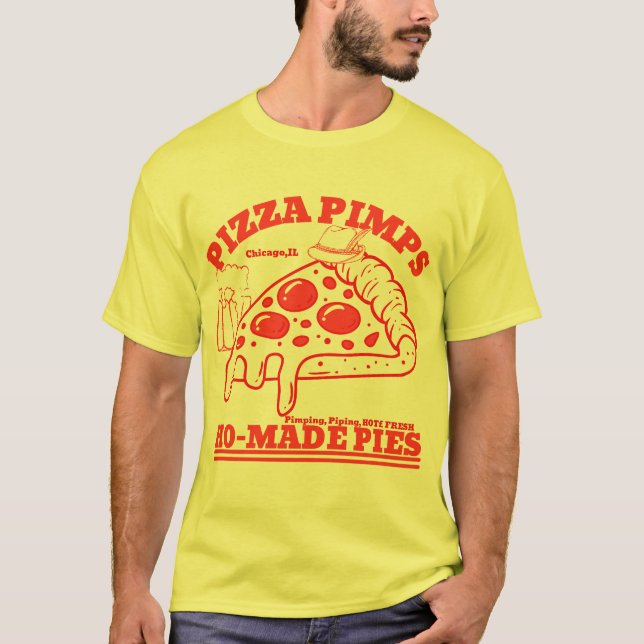 Camiseta pizza pimps ho- made pies (Frente)