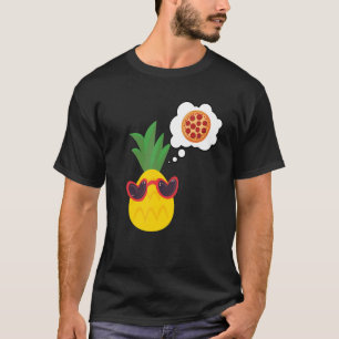Camiseta Pizza Pineanás Homens Havaianos Miúdas