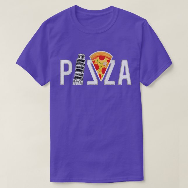 Camiseta Pizza Pisa Tower, engraçado (Frente do Design)