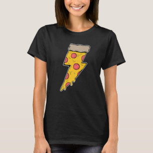 Camiseta Pizza Pizza legal relâmpago de energia para pizza