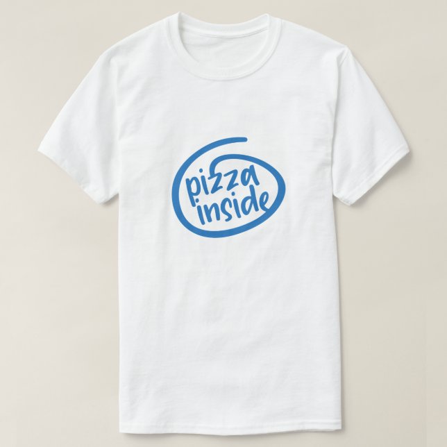 Camiseta Pizza por dentro (Frente do Design)