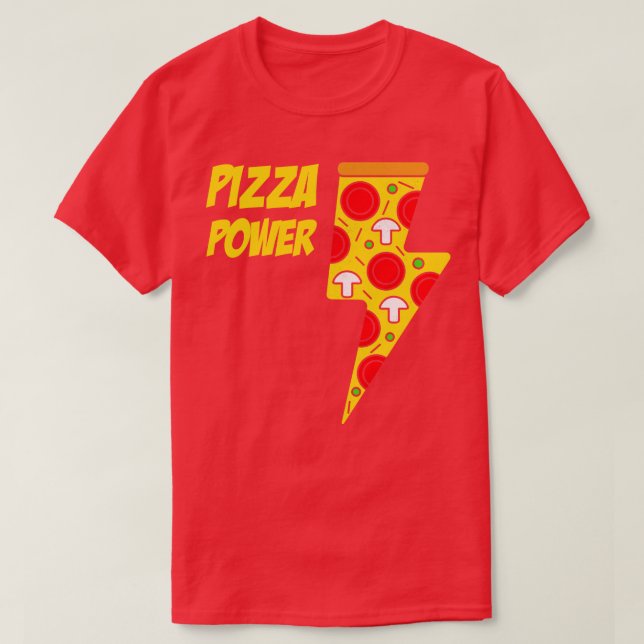 Camiseta Pizza Power Comida Lover Comida Italiana Engraçado (Frente do Design)