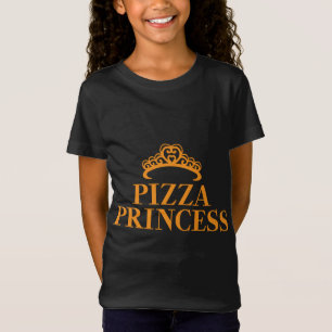 Camiseta Pizza Princesa Engraçada Pizza Amantes Raparigas A
