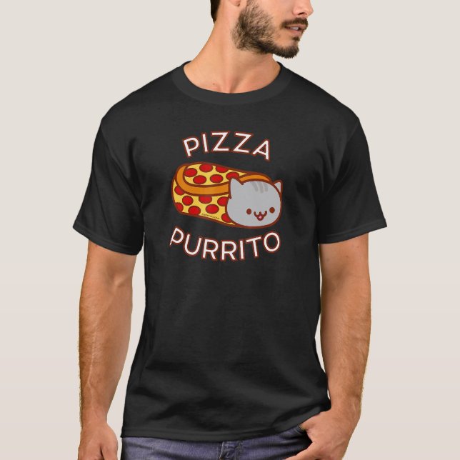 Camiseta Pizza Purrito Gato (Frente)