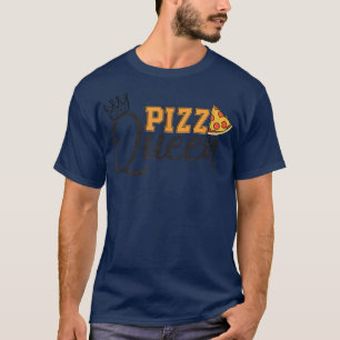 Camiseta Pizza Queen Funny Pizza Crown E Pizza Para Mulhere