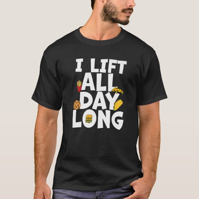 Camiseta Pizza rápida Taco Fries Burger Cookie Levanto Al (Frente)