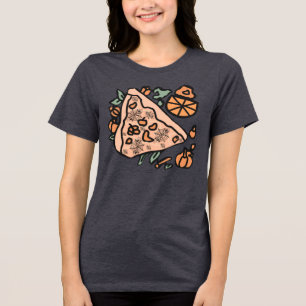 Camiseta Pizza retrô com torção de abóbora