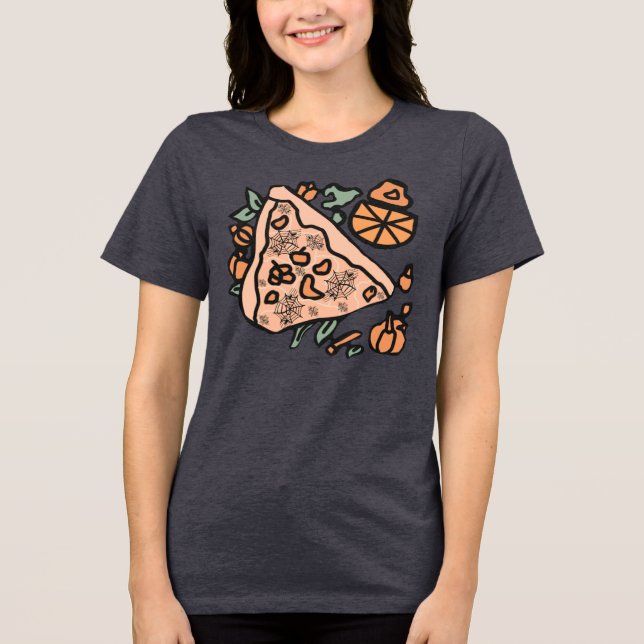 Camiseta Pizza retrô com torção de abóbora (Frente)