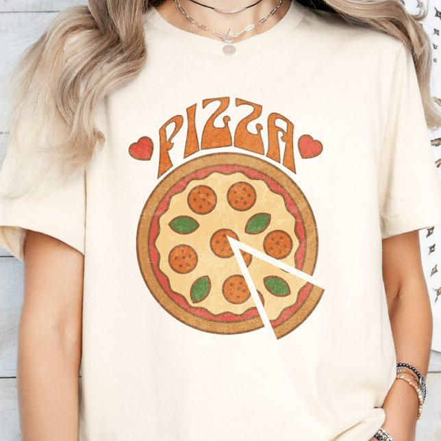 Camiseta Pizza Retro, Pizza Lover, Pizza Tee Engraçado (Criador carregado)