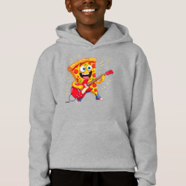 Camiseta **Pizza Rock ’n’ Roll – Fatia Engraçada Tocando Gu