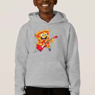 Camiseta **Pizza Rock ’n’ Roll – Fatia Engraçada Tocando Gu
