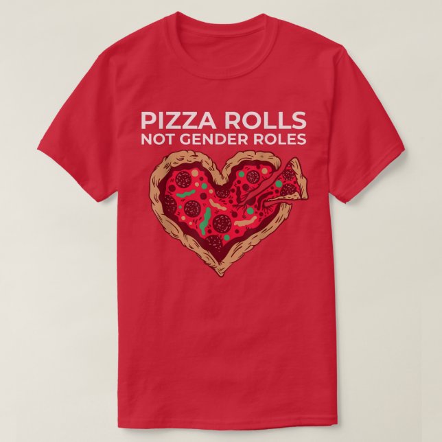 Camiseta Pizza Rolls Not Gender Rolls Non Binary Genderflui (Frente do Design)