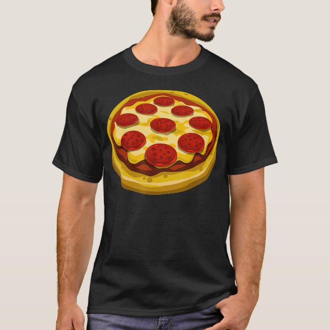 Camiseta Pizza Salami Queijo Pepperoni Gift Pizza De (Frente)